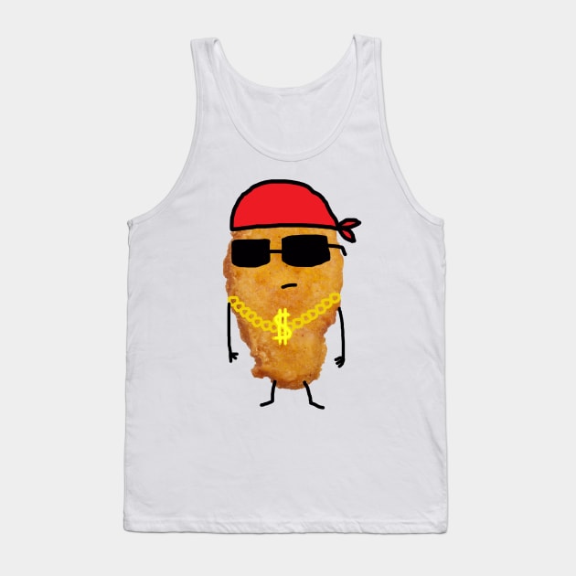 Funny Chicken Nugget Gangster Tank Top by GWENT